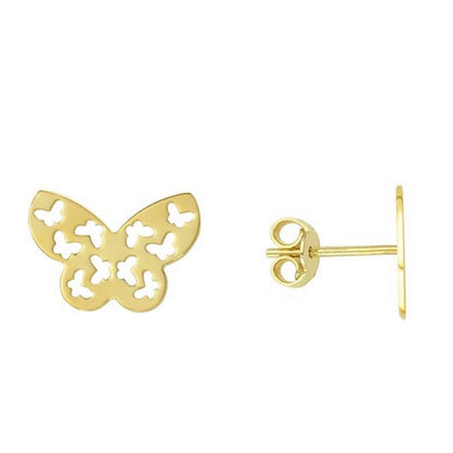 GOLD EARRING - Butterfly Stud