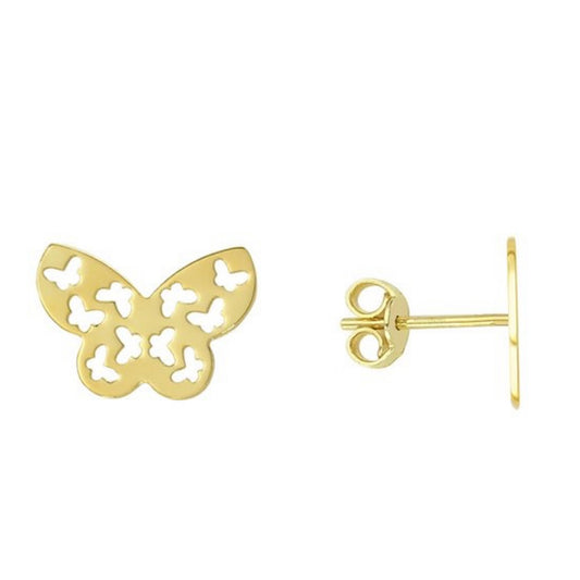 GOLD EARRING - Butterfly Stud