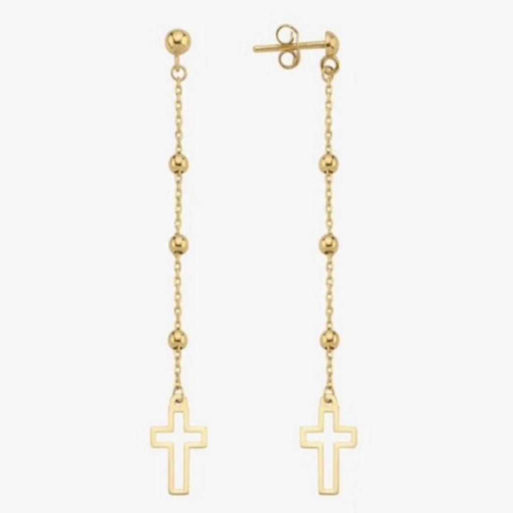 GOLD EARRING - Dorika Cross Drop