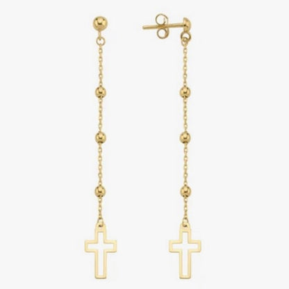 GOLD EARRING - Dorika Cross Drop