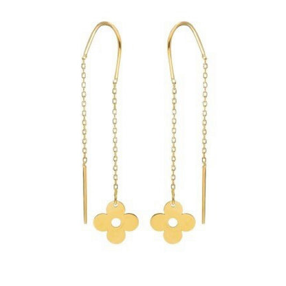 GOLD EARRING - Flower Drop