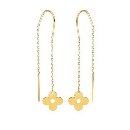 GOLD EARRING - Flower Drop