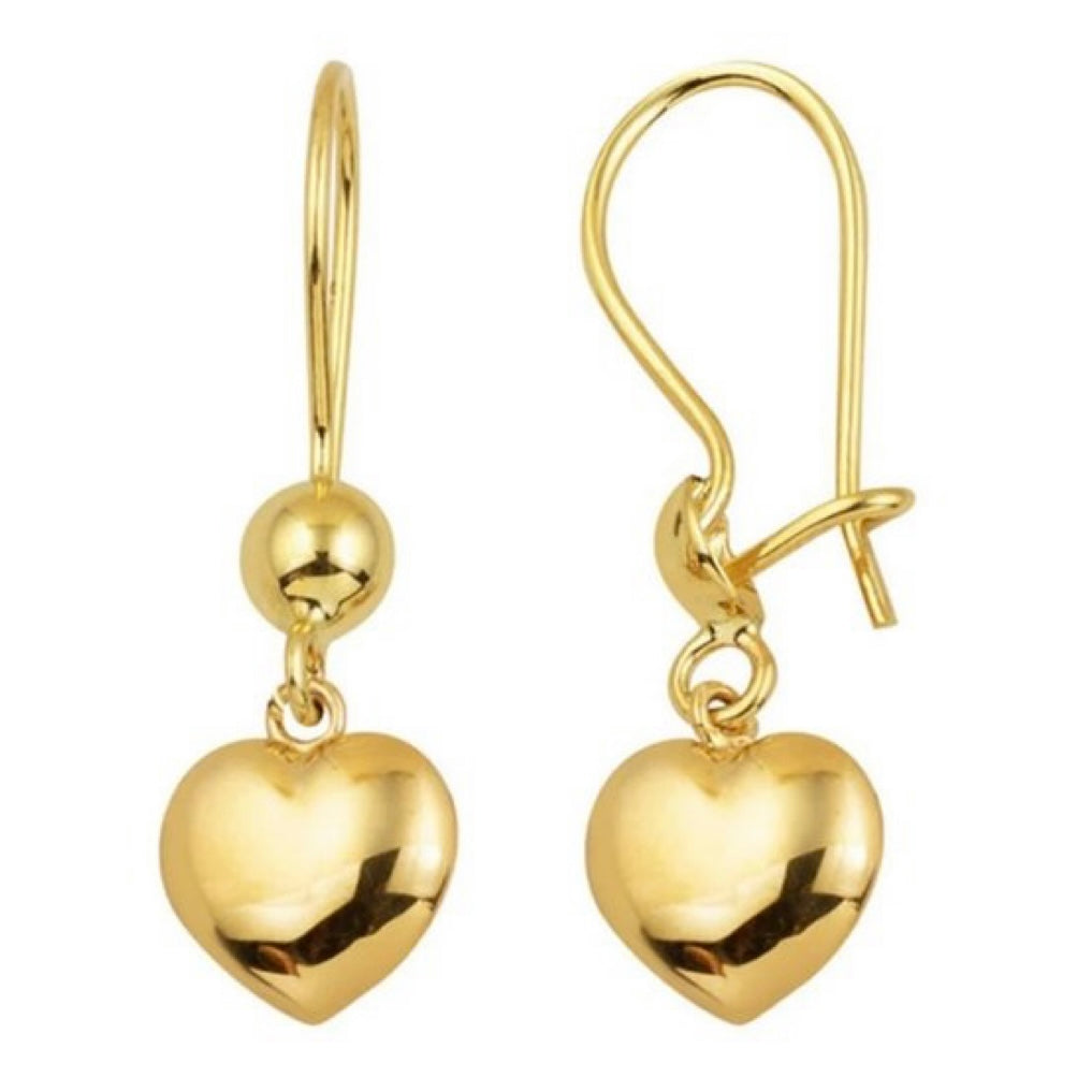 GOLD EARRING - Heart Drop