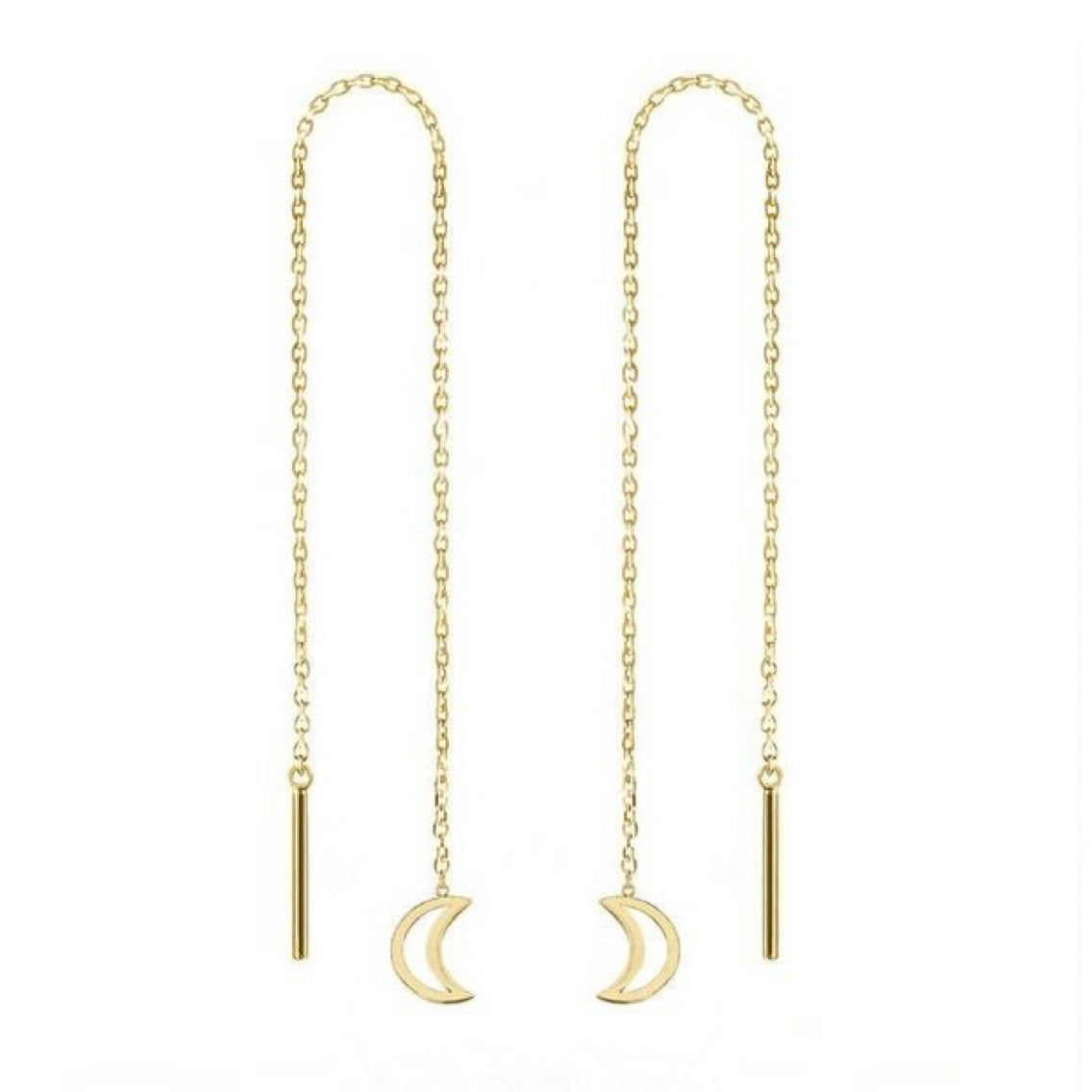 GOLD EARRING - Moon Drop