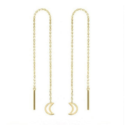 GOLD EARRING - Moon Drop
