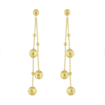 GOLD EARRING - Seven Ball Drop
