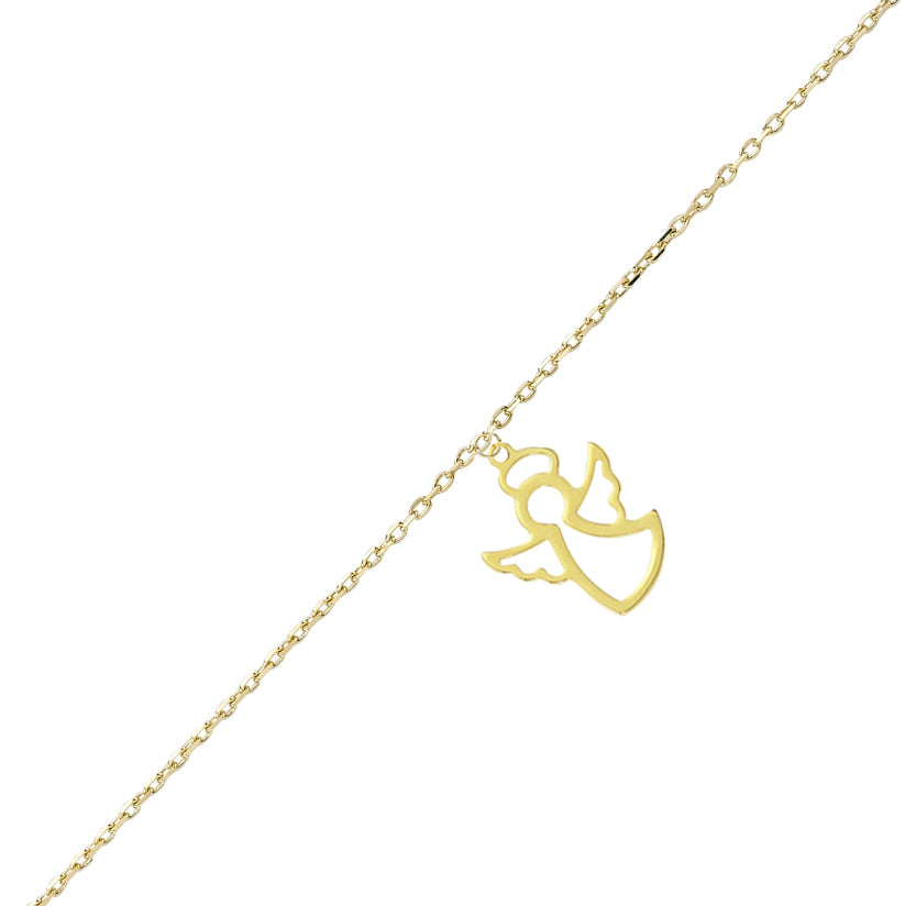 14K Gold Anklet-Gold Angel Anklet