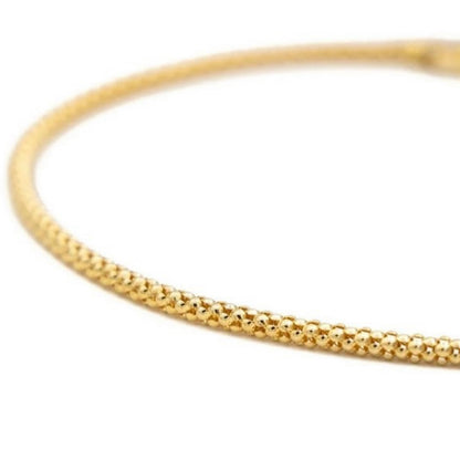 GOLD CHAIN NECKLACE - Popcorn Chain 3,00 mm