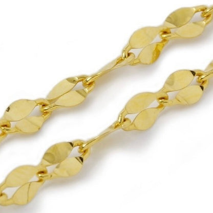 GOLD CHAIN NECKLACE - Flat Forse Chain 2,60 mm