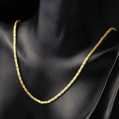 GOLD CHAIN NECKLACE - Byzantine Chain 2,75 mm