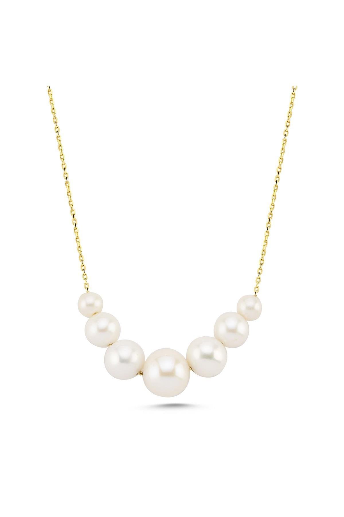 Pearl-Gold Necklace-14 Carat Gold 10 Mm Pearl Necklace