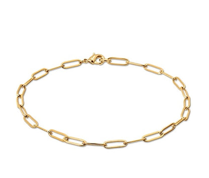 14K Gold Chain Bracelet