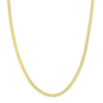 GOLD CHAIN NECKLACE - Curb Bismark Chain 5,60 mm