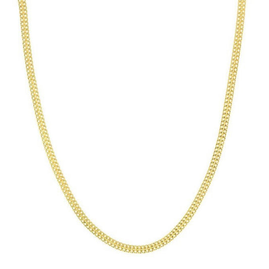 GOLD CHAIN NECKLACE - Curb Bismark Chain 5,60 mm