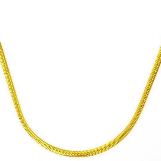 GOLD CHAIN NECKLACE - Sogliola Singapore Chain 4,40 mm