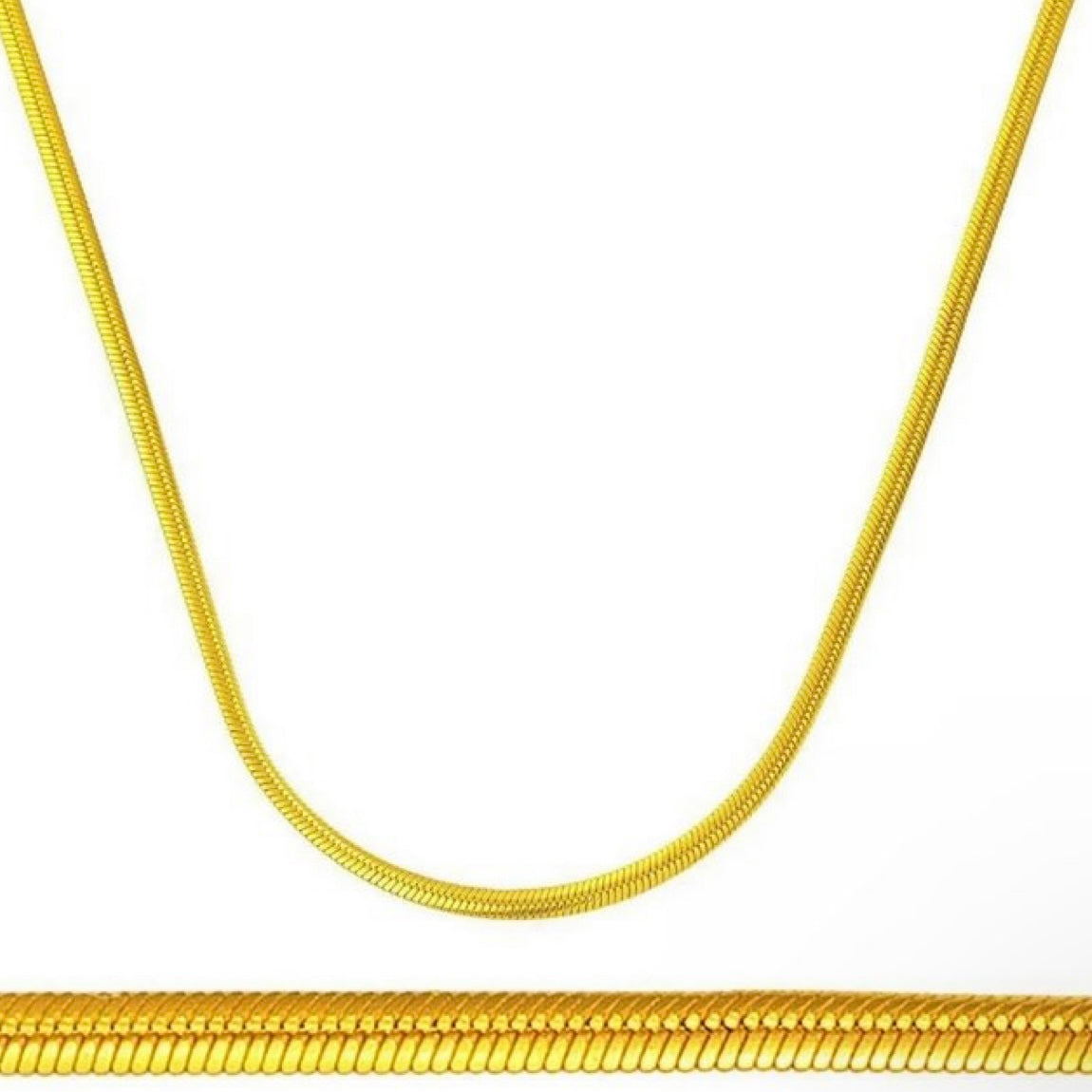 GOLD CHAIN NECKLACE - Sogliola Singapore Chain 2,45 mm