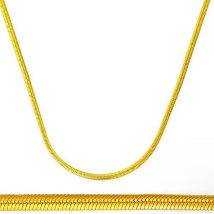 GOLD CHAIN NECKLACE - Sogliola Singapore Chain 2,45 mm