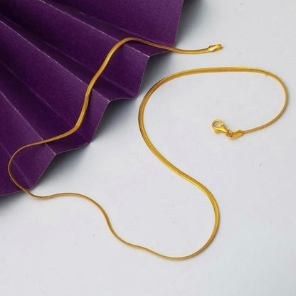 GOLD CHAIN NECKLACE - Sogliola Singapore Chain 2,45 mm