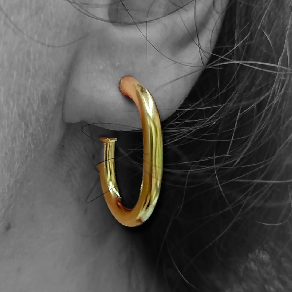 Gold Vermeil Earring - Oval Shrenl Earrings