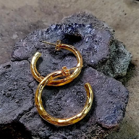 Gold Vermeil Earring - Shernel Hoop Earrings