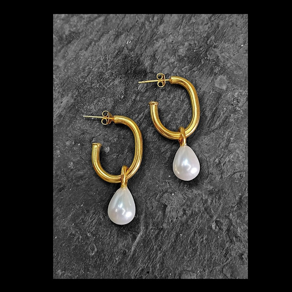 Gold Vermeil Earring - Shernel Pearl Earrings