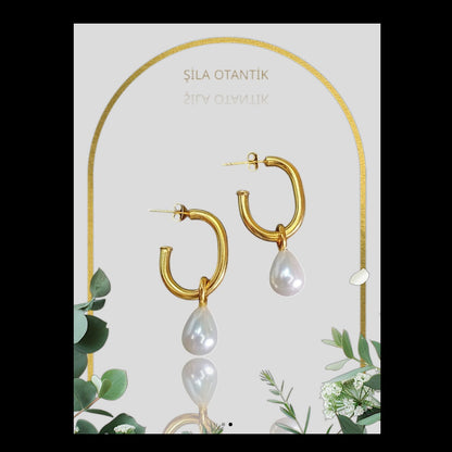 Gold Vermeil Earring - Shernel Pearl Earrings