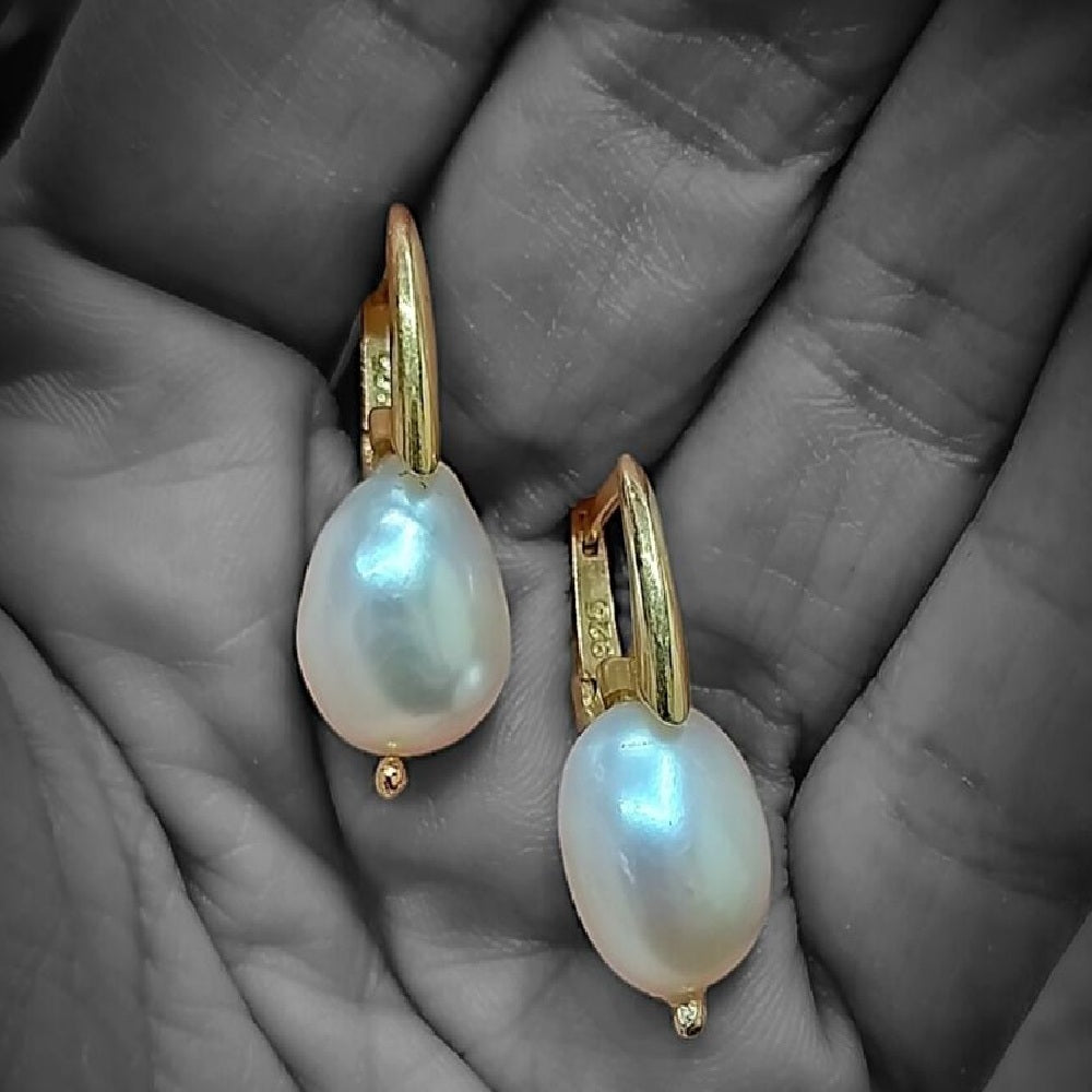Gold Vermeil Earring - Amorphous Pearl Earrings