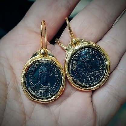 Gold Vermeil Earring - Alexander the Great Antique Earrings. Spanish Earrings