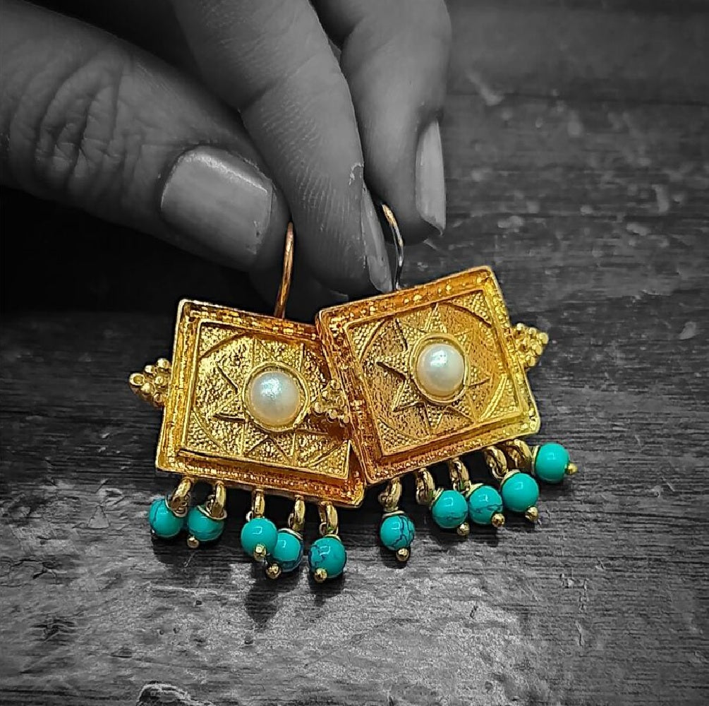 Gold Vermeil Earring - Alexander the Great Antique Earrings