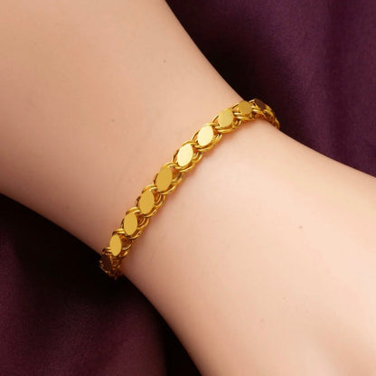 GOLD BRACELET - Mirror Rope Chain Bracelet 3,60 mm