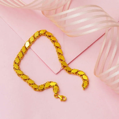 GOLD BRACELET - Mirror Rope Chain Bracelet 3,60 mm