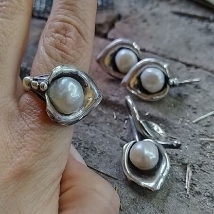 Gold Vermeil Necklace - Pearl Set New Year