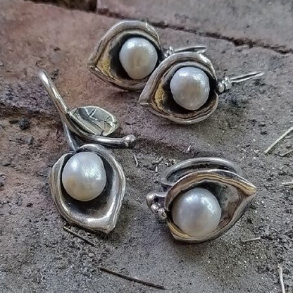 Gold Vermeil Necklace - Pearl Set New Year