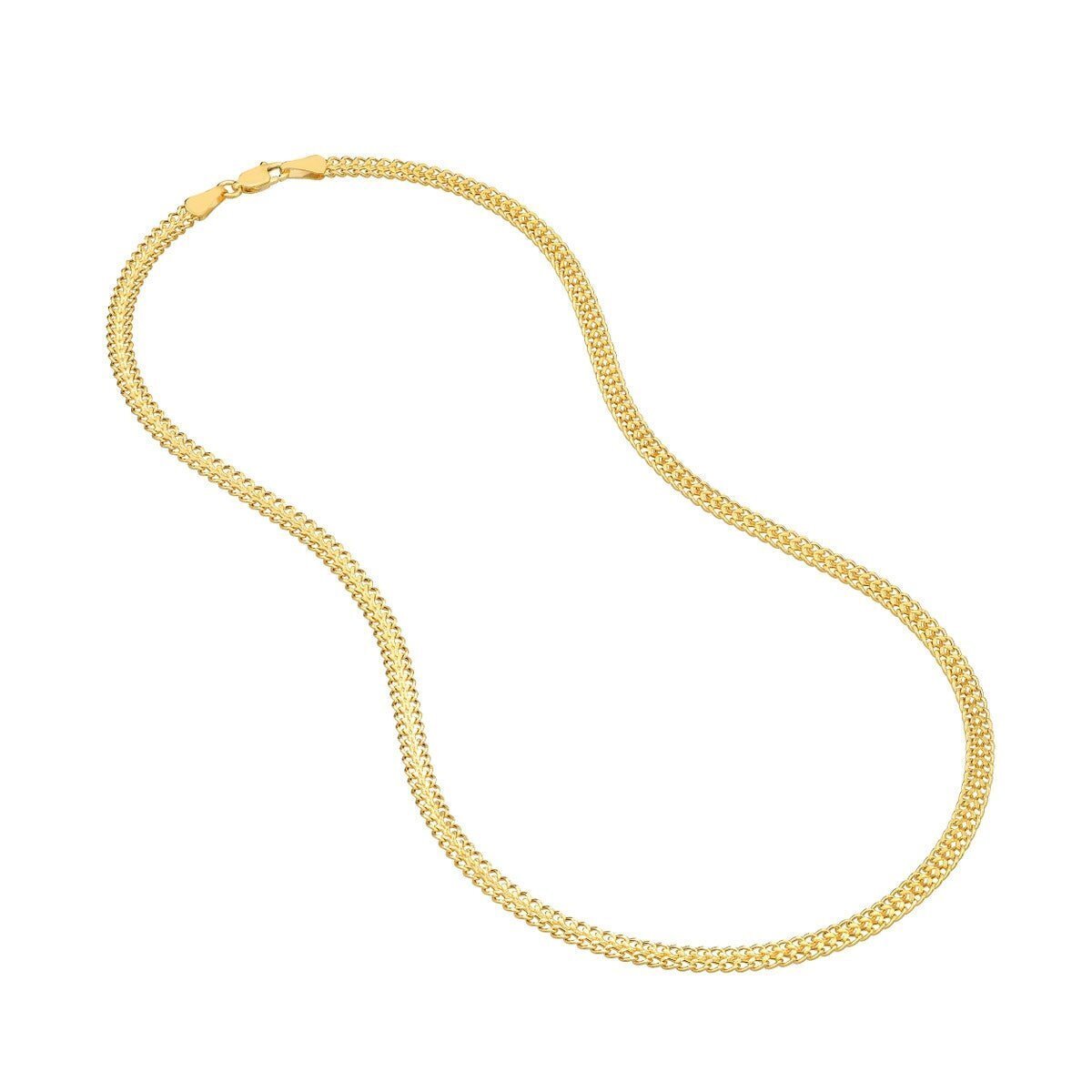GOLD CHAIN NECKLACE - Curb Bismark Chain 5,60 mm
