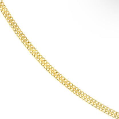 GOLD CHAIN NECKLACE - Curb Bismark Chain 5,60 mm