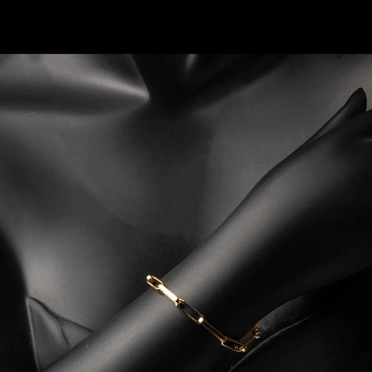 GOLD BRACELET - Hallow Paperclip Chain Bracelet 5,00 mm