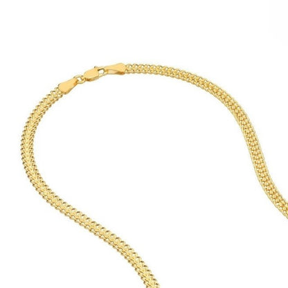 GOLD CHAIN NECKLACE - Curb Bismark Chain 5,60 mm
